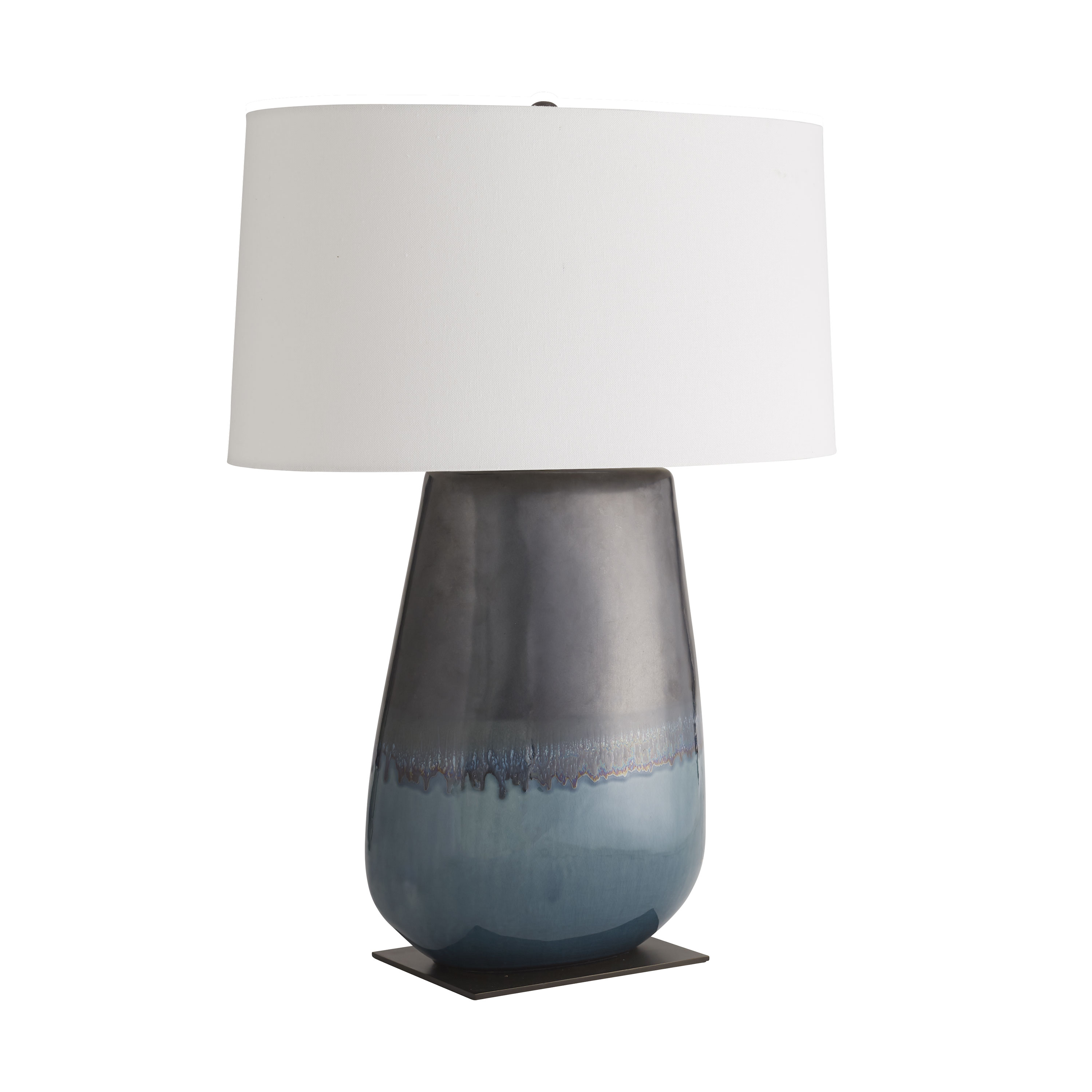 17367-943 - Deagan Lamp - Gunmetal & Teal Reactive, Ceramic