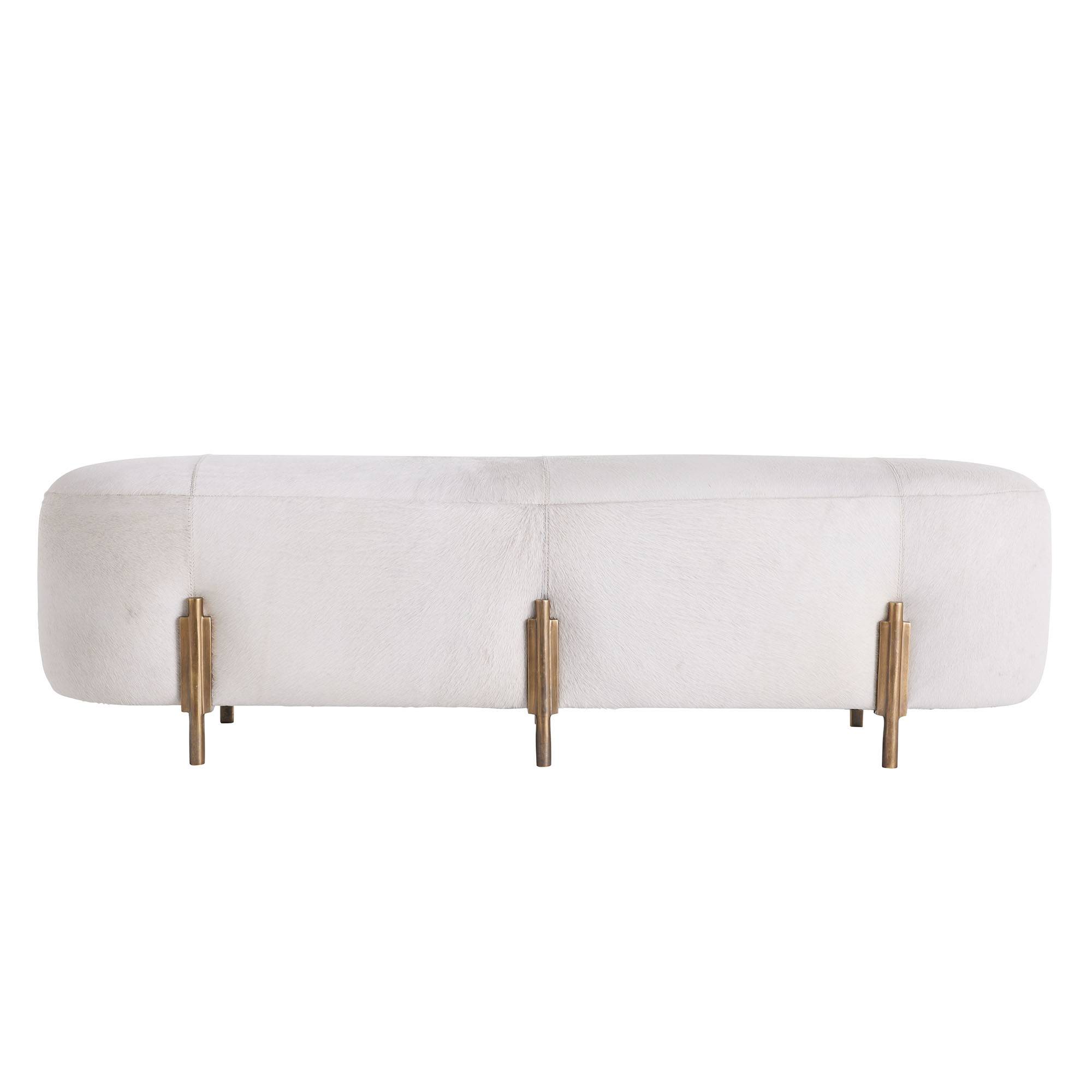 2050 - Justin Bench - White, Hair on Hide