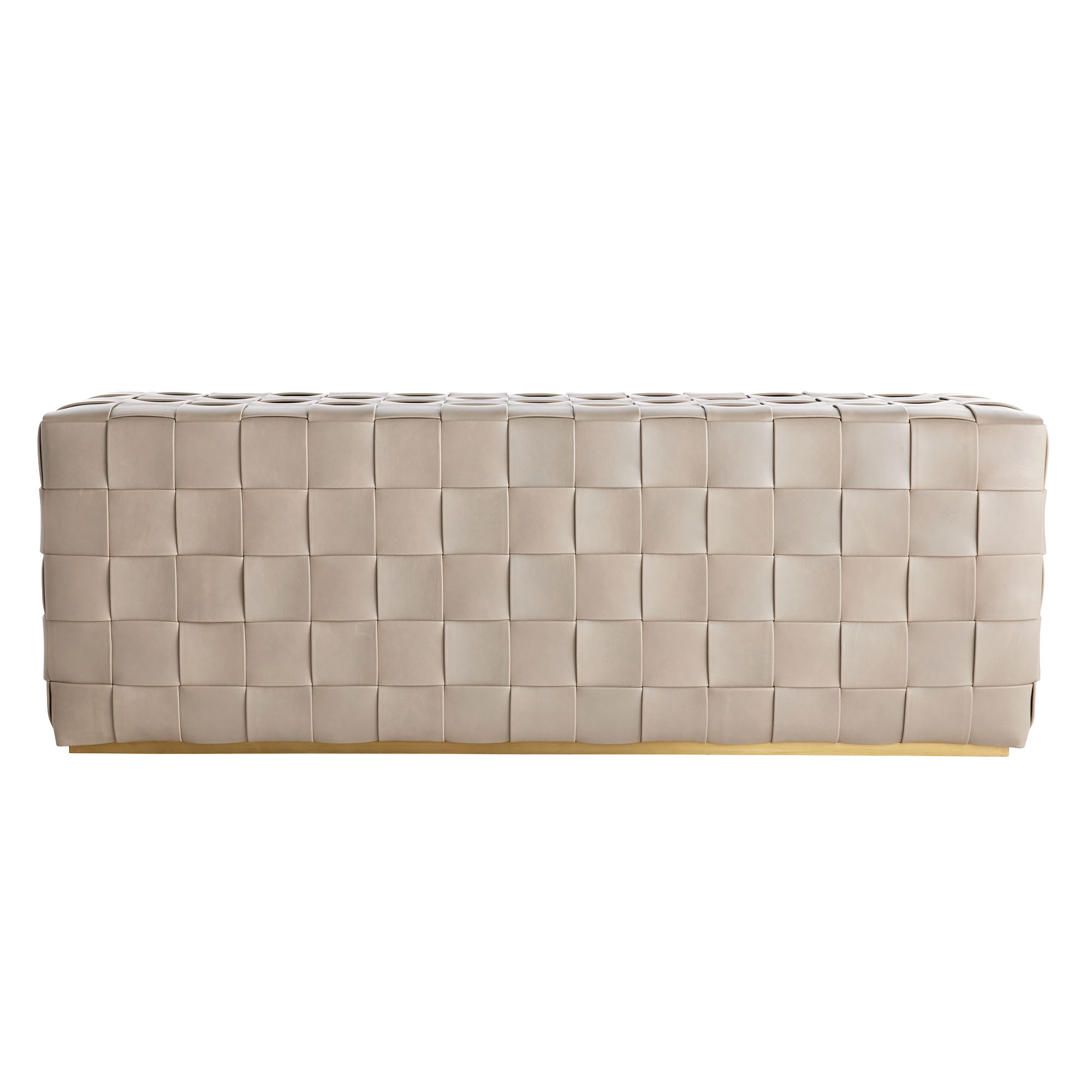 2052 - Lakewood Bench - Stone, Leather