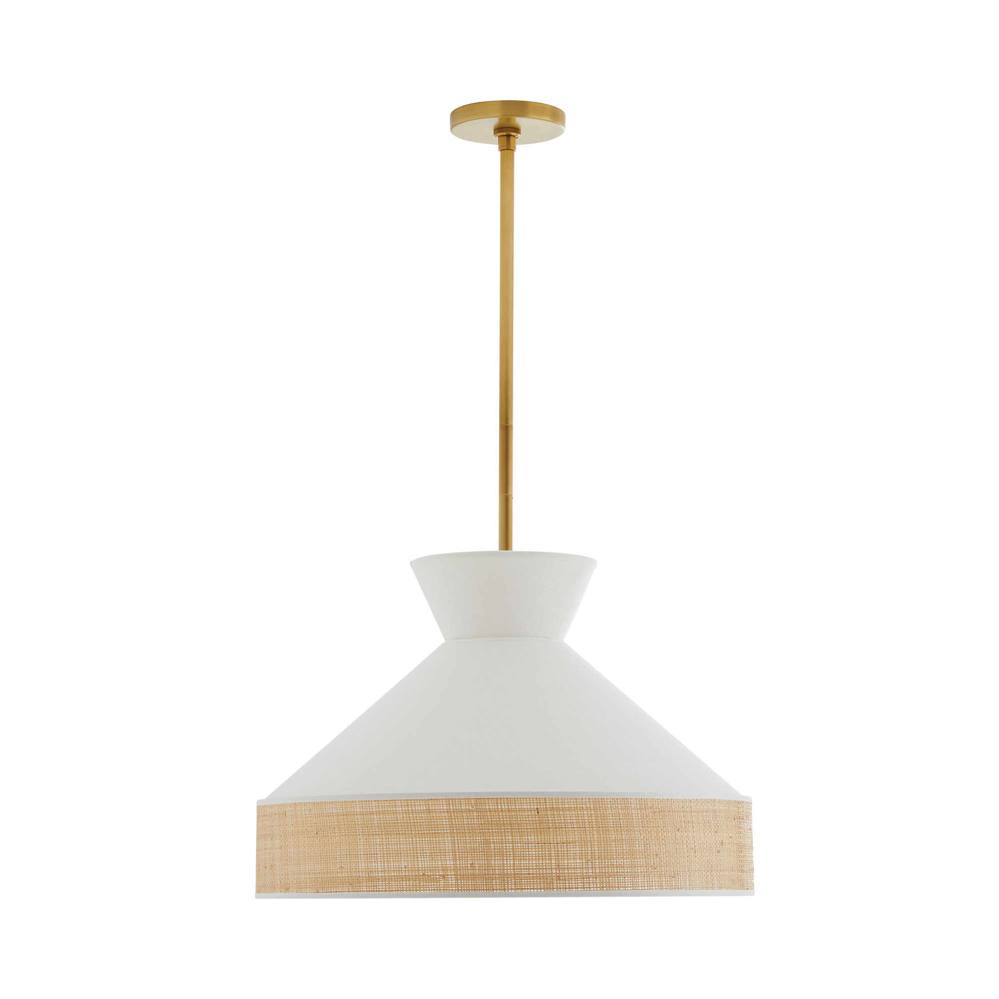 41066 - Malena Pendant - White, Linen