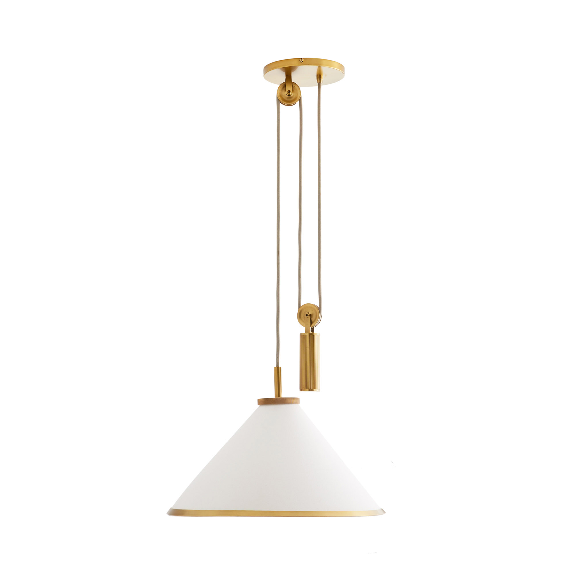 49788 - Norfolk Pendant - White, Linen