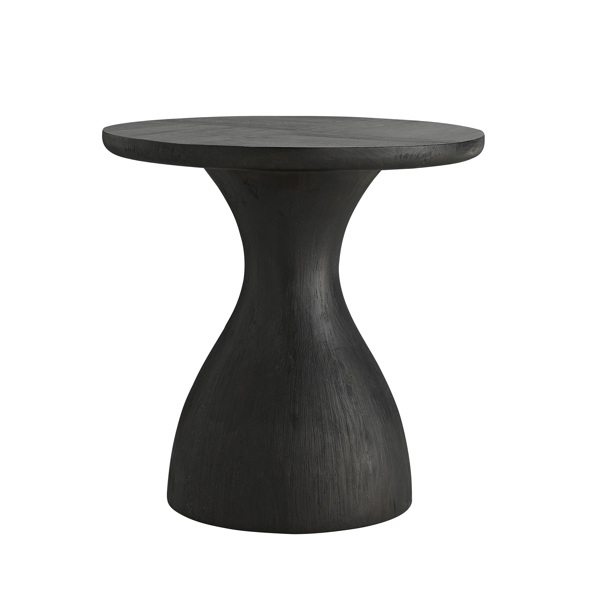 5073 - Scout End Table - Sandblasted Soft Black Waxed, Mango Wood