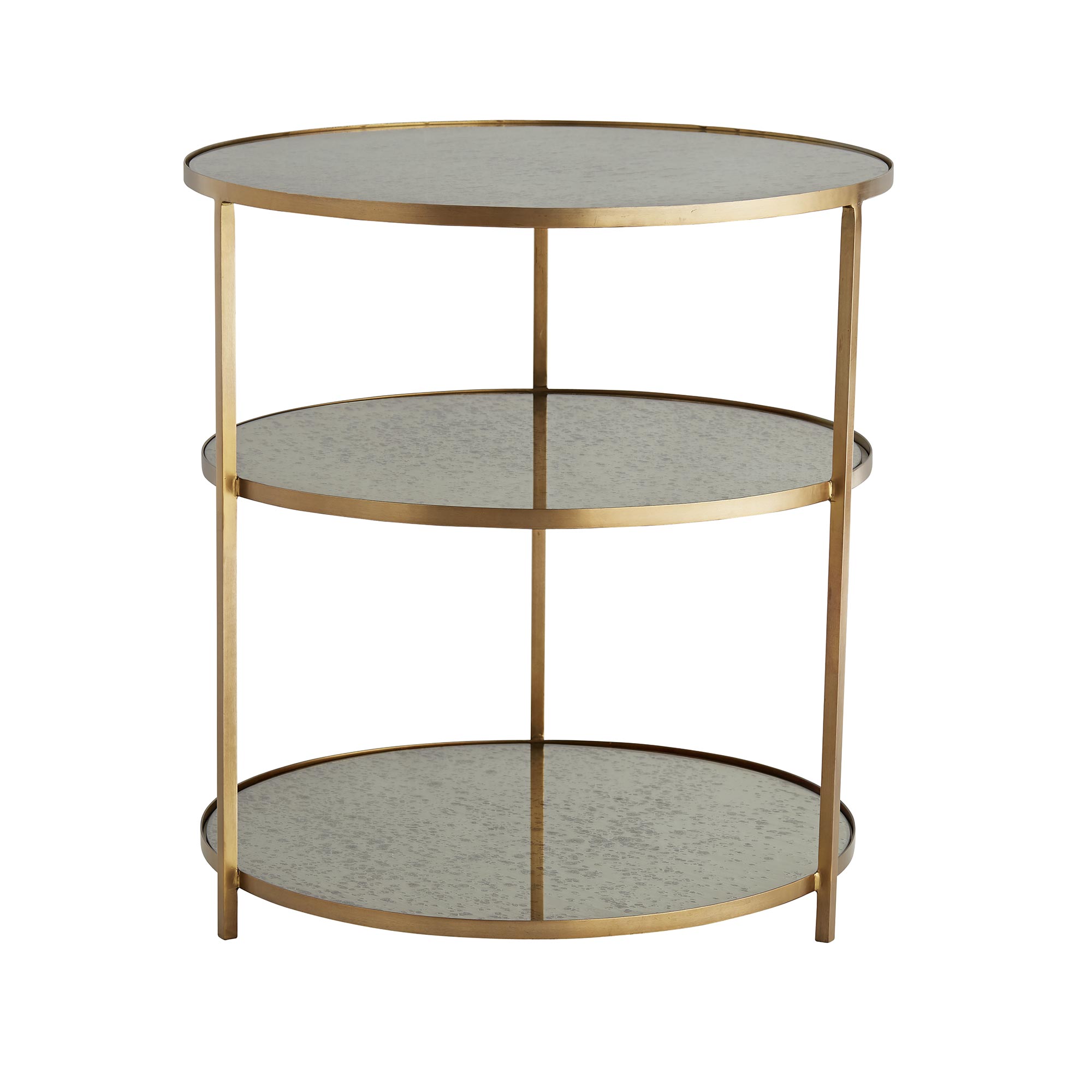 6553 - Percy Large End Table - Antique Brass, Brass