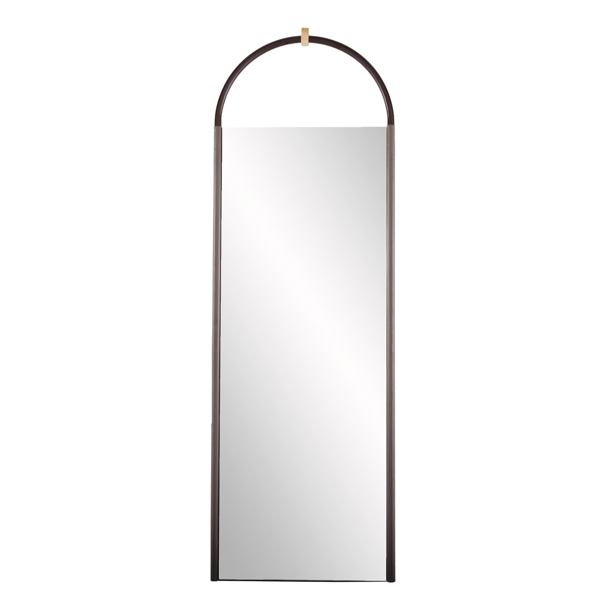 6942 - Shevlin Full Length Mirror - Dim Gray, Leather