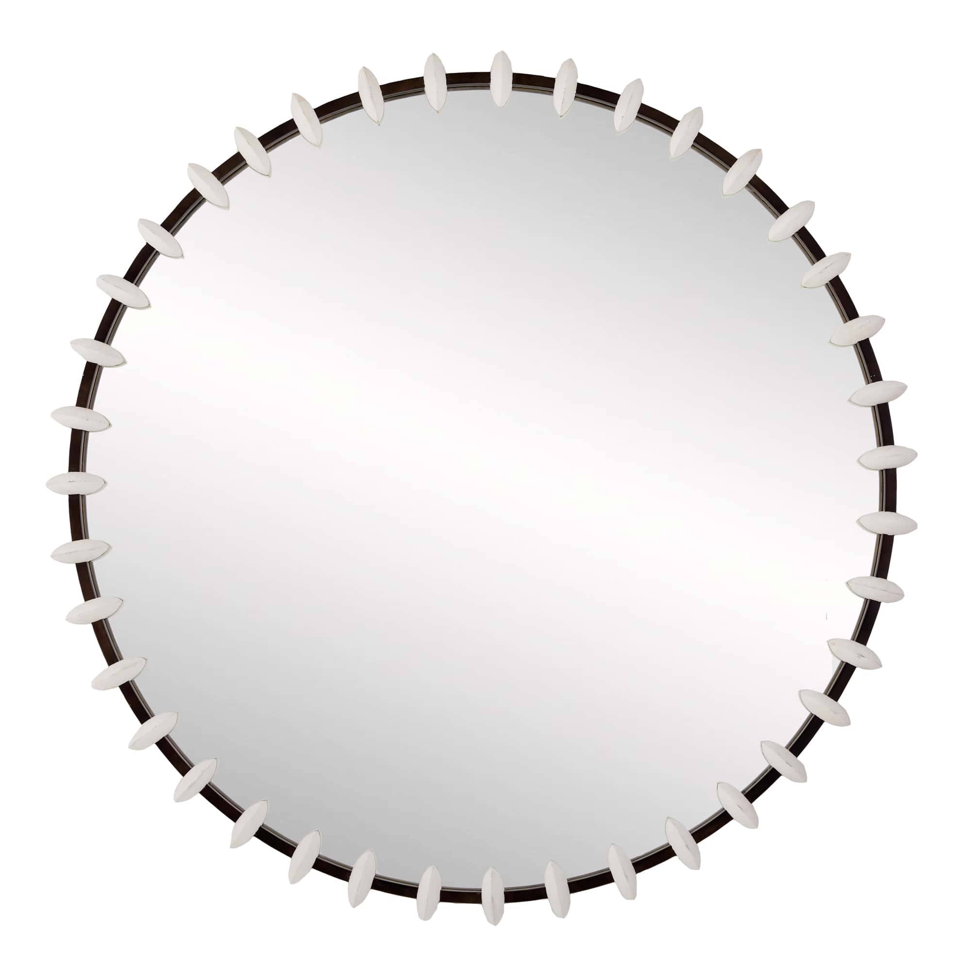 6988 - Pira Mirror - White Gesso, Iron