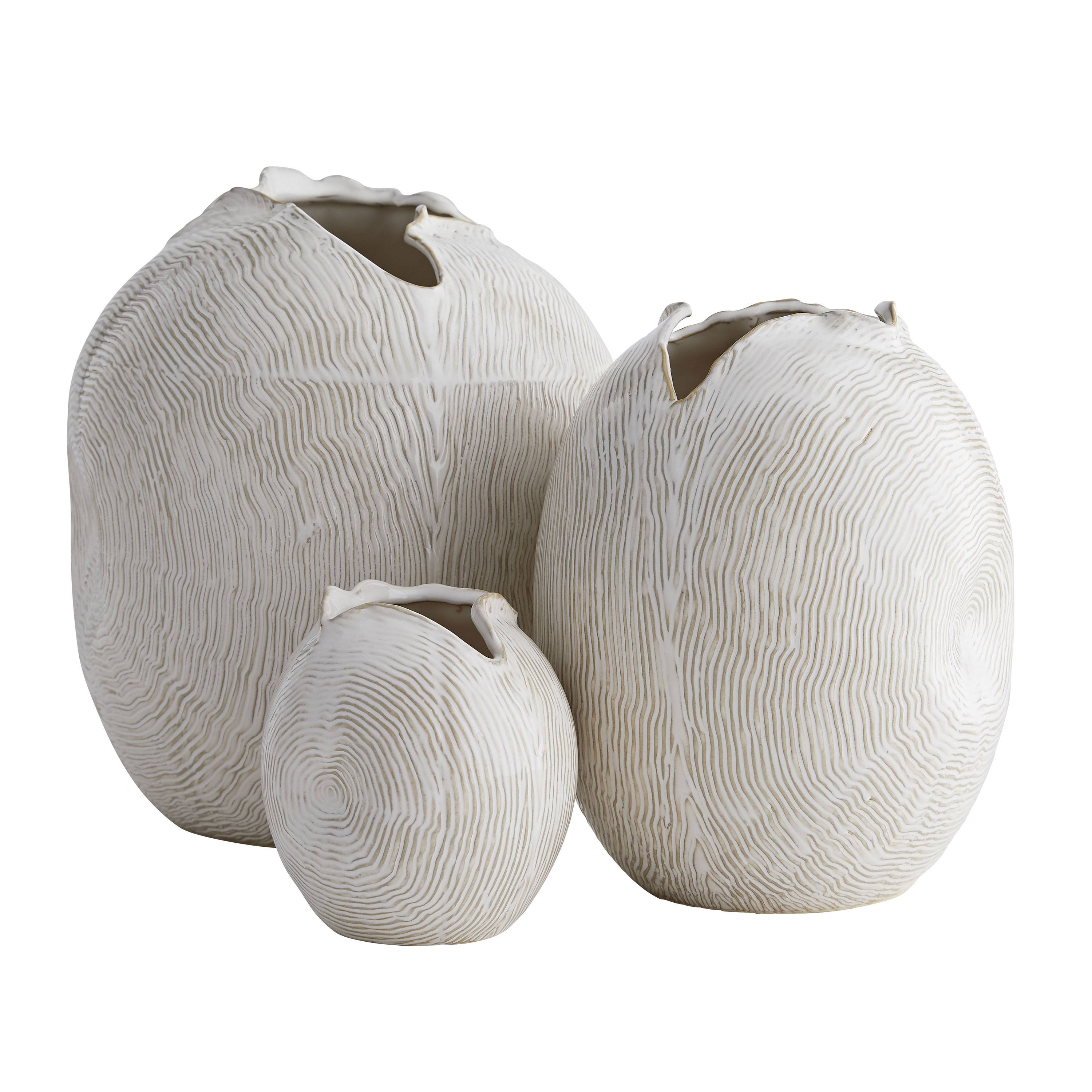 vaseman 花器 7712 - Blume Vases, Set of 3 - Whitewash, Ceramic
