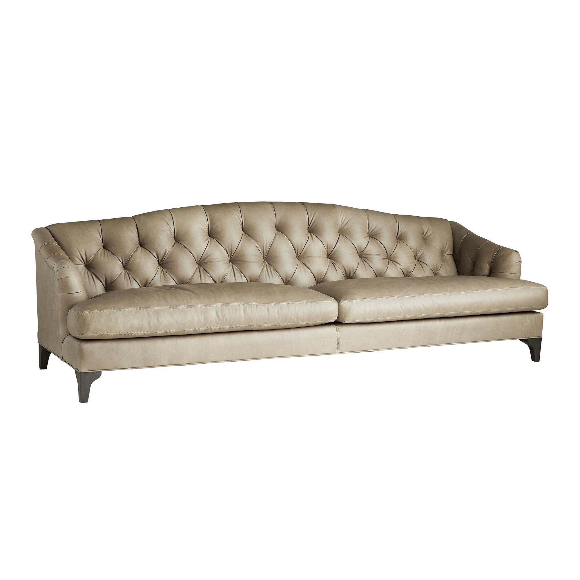 8121 Klein Sofa Mushroom Leather Grey Ash Mushroom Leather