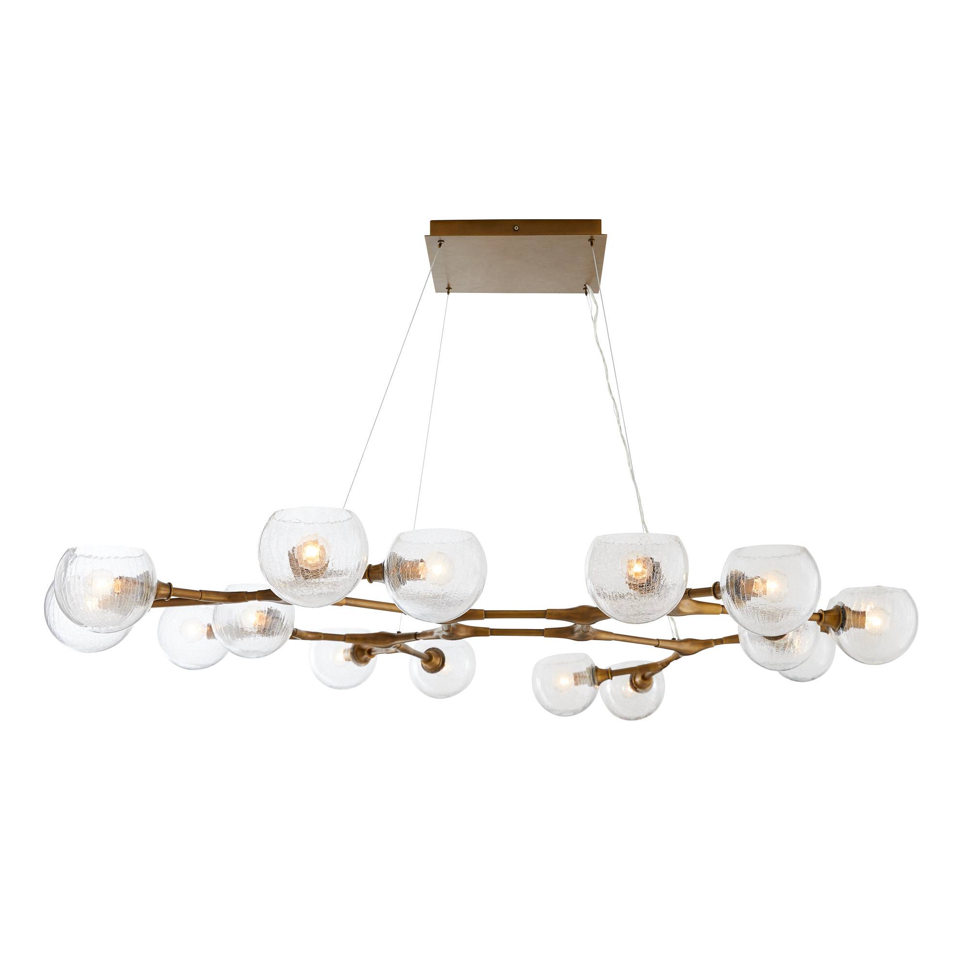 89103 - Mahowald Fixed Chandelier - Antique Brass, Steel