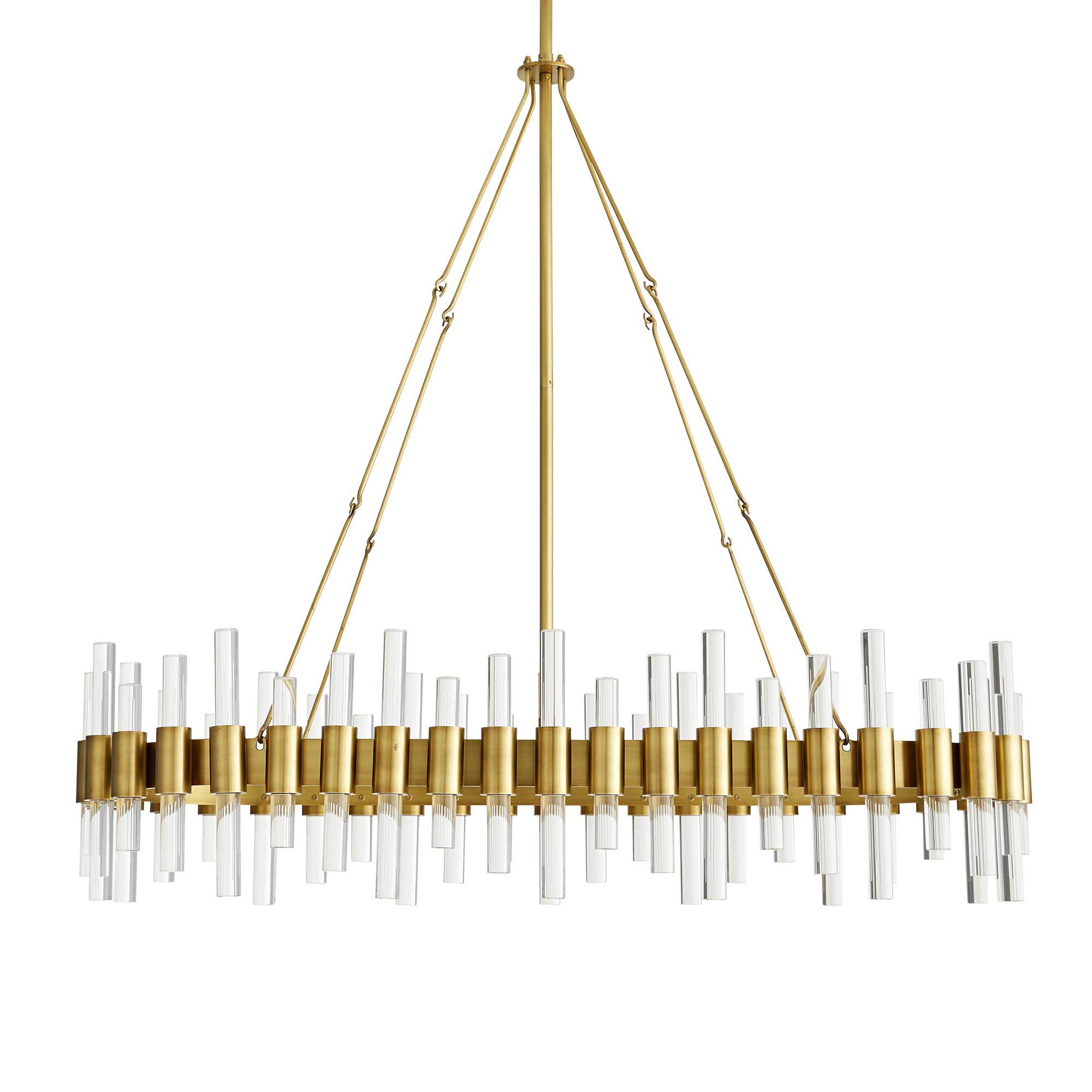 89130 - Haskell Linear Chandelier - Antique Brass, Steel