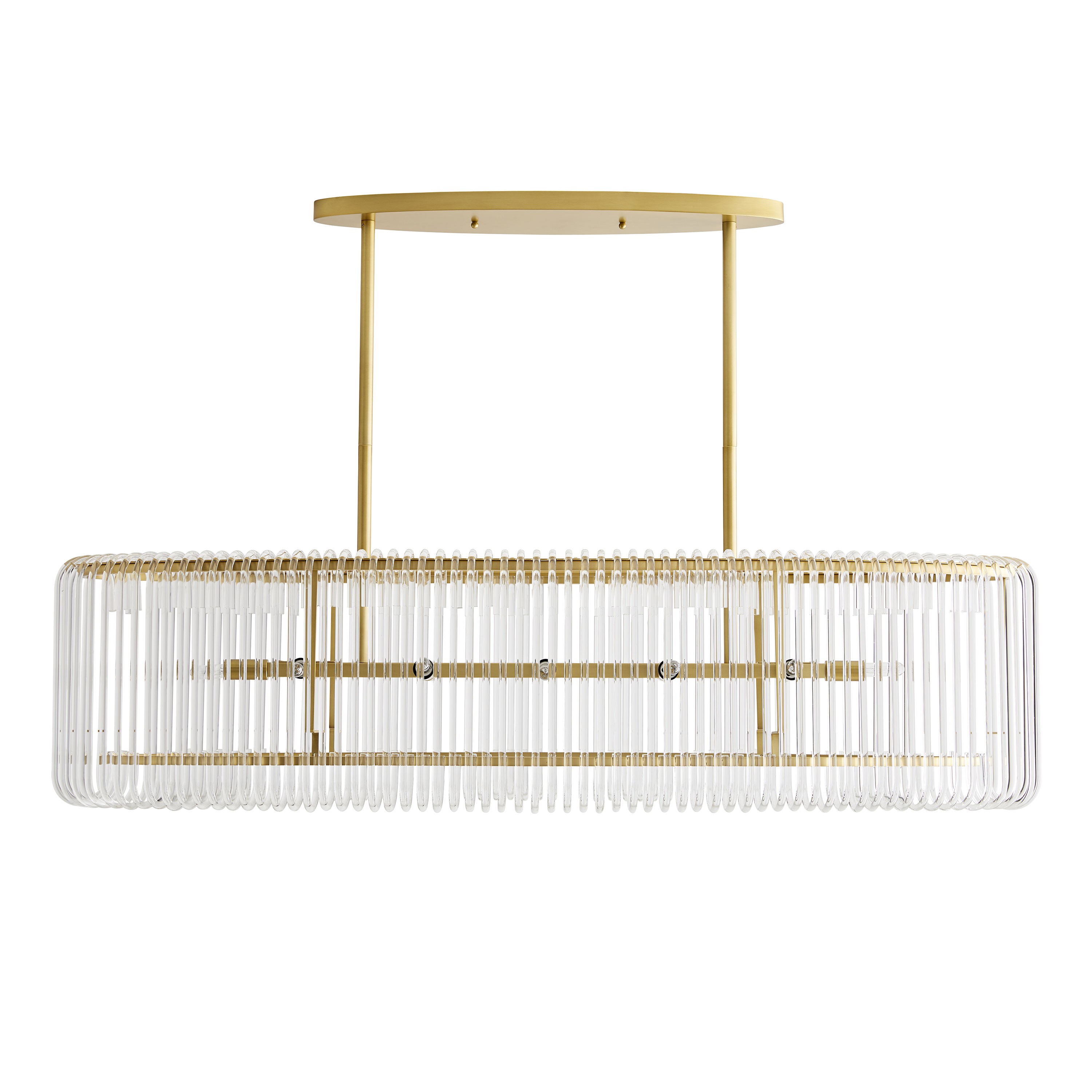 89352 - Chandler Linear Chandelier - Antique Brass, Steel