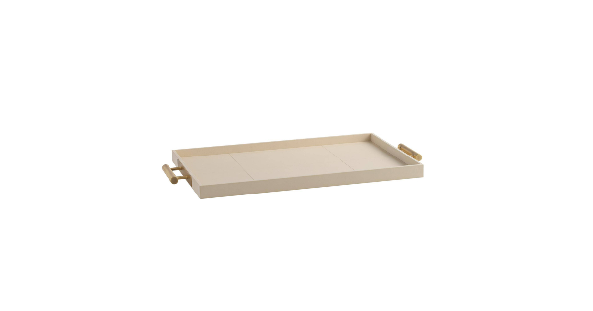 4642 - Maxwell Tray - Ivory, Leather