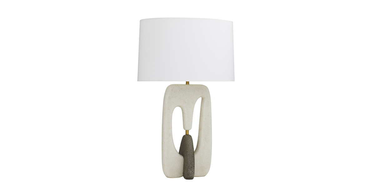 49744-519 - Harleen Table Lamp - Ivory, Ricestone