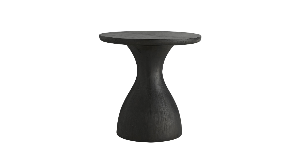 5073 - Scout End Table - Sandblasted Soft Black Waxed, Mango Wood