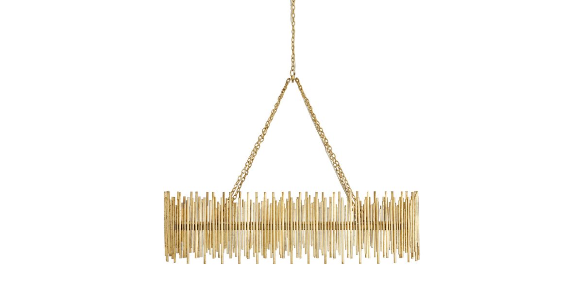 84038 - Prescott Linear Chandelier - Gold Leaf, Iron