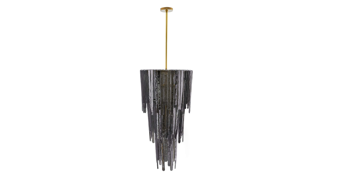 89662 - Raine Chandelier - Blue Smoke Luster, Glass