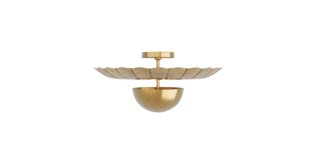 DFI01 - Teresa Flush Mount - Antique Brass, Brass