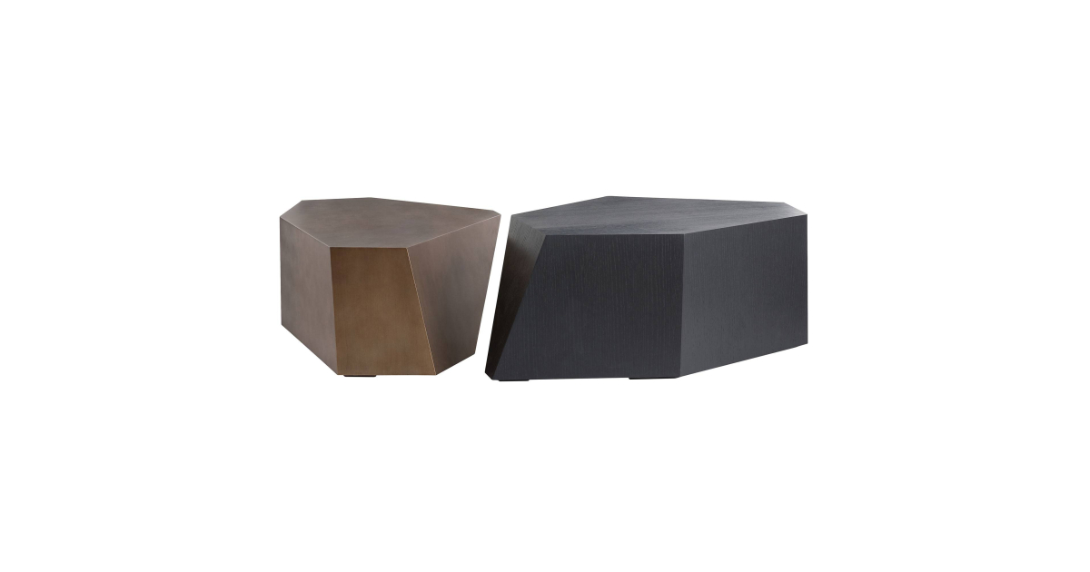 DJ5012 - Chaka Coffee Tables, Set of 2 - Ebony, Oak Wood