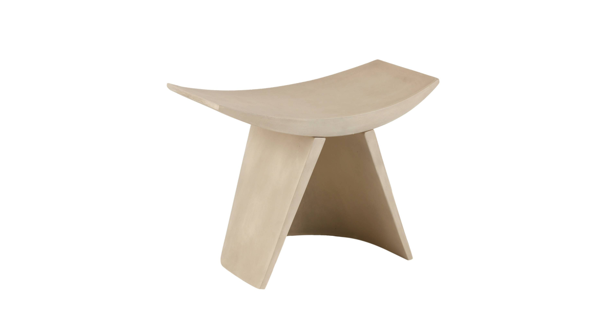 FOS03 - Enya Outdoor Stool - Stonewashed, Concrete Composite