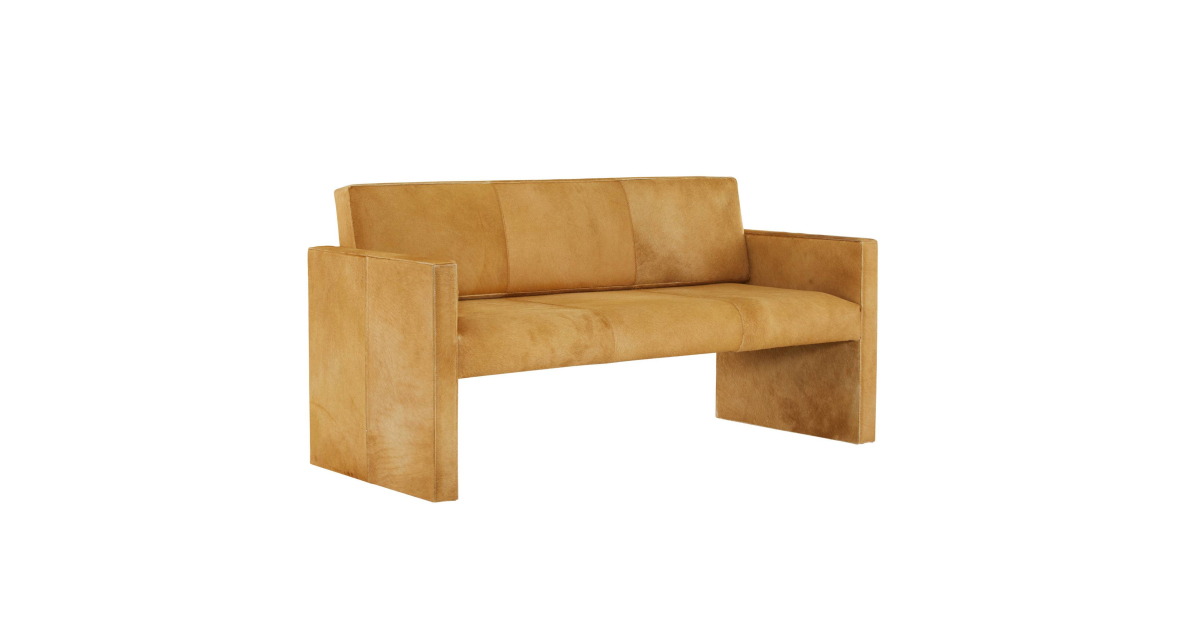 FTI02 - Haylock Settee - Tawny, Hair on Hide