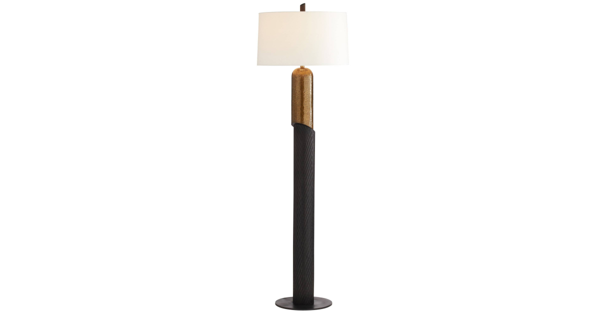 PFI15-317 - Hartford Floor Lamp - Black, Mango Wood