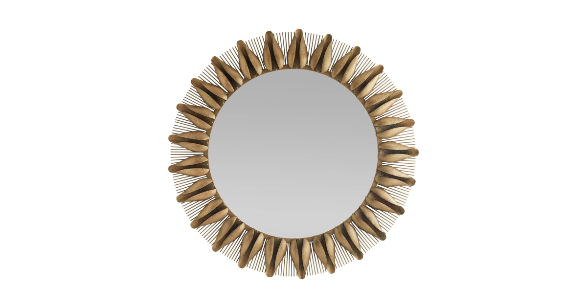 WMI70 - Goldie Mirror - Antique Brass, Iron