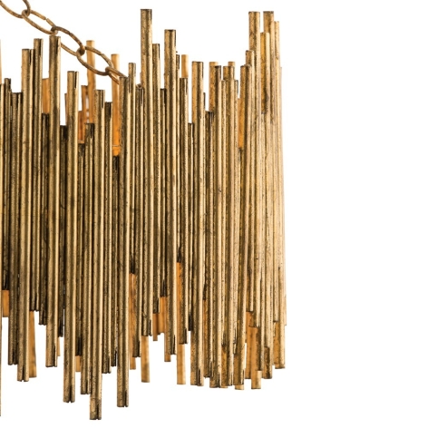 86801 - Prescott Pendant - Gold Leaf, Iron