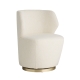 Poppy Chair Cloud Bouclé Champagne Swivel
