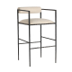 Barbana Bar Stool Oxford White Performance Fabric