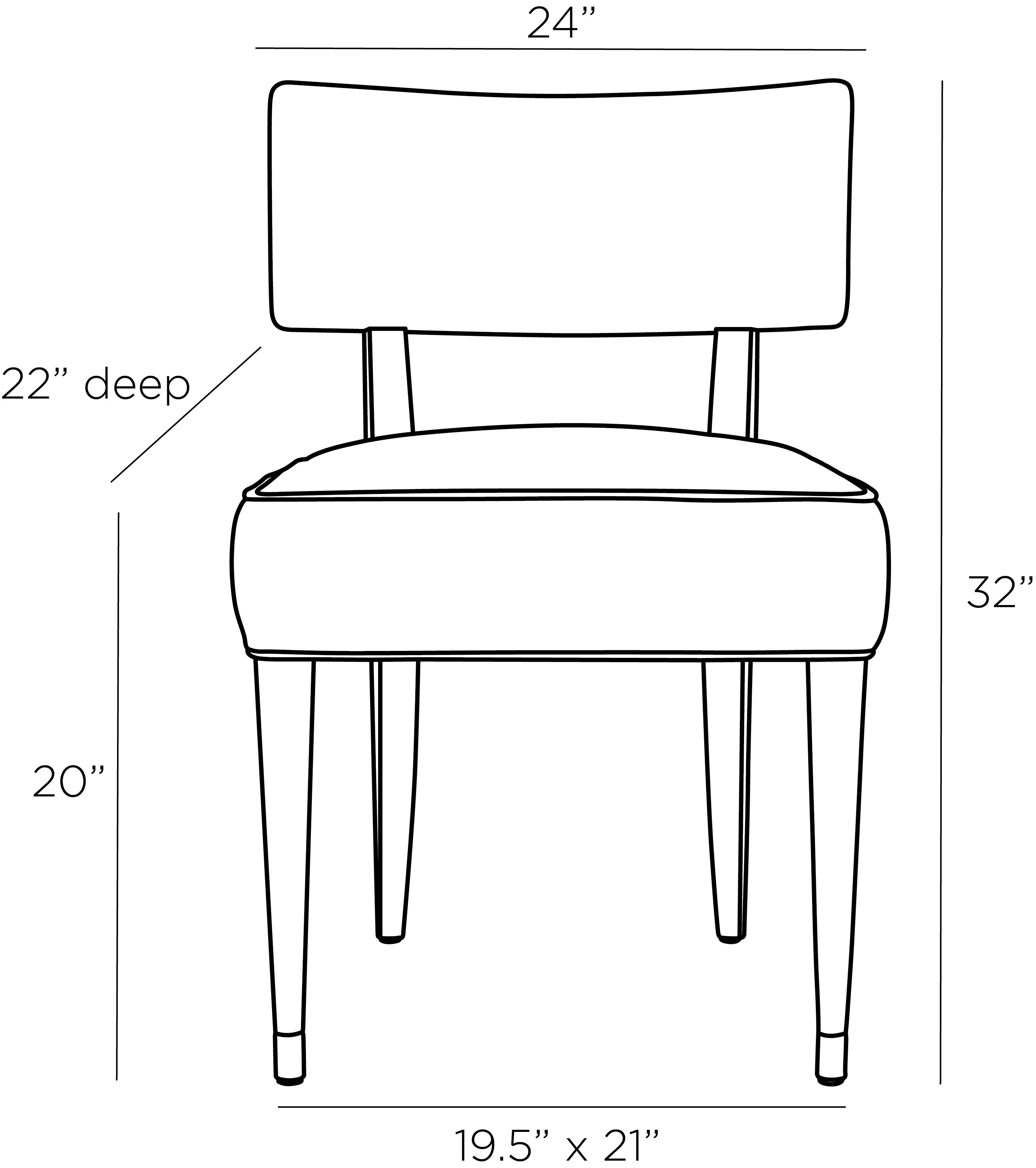 6901 Laurent Dining Chair Porcini Leather