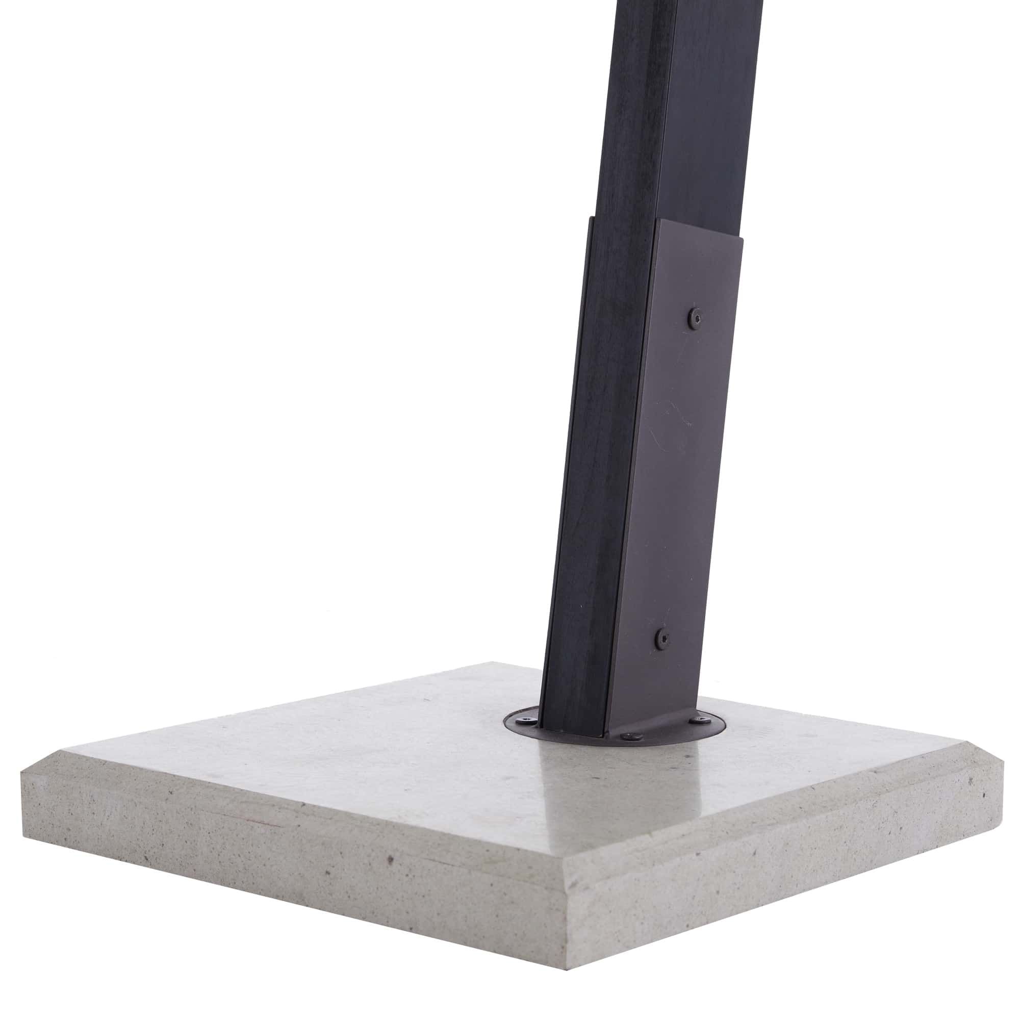 75006869 Sarsa Floor Lamp Ebony Teak, Travertine