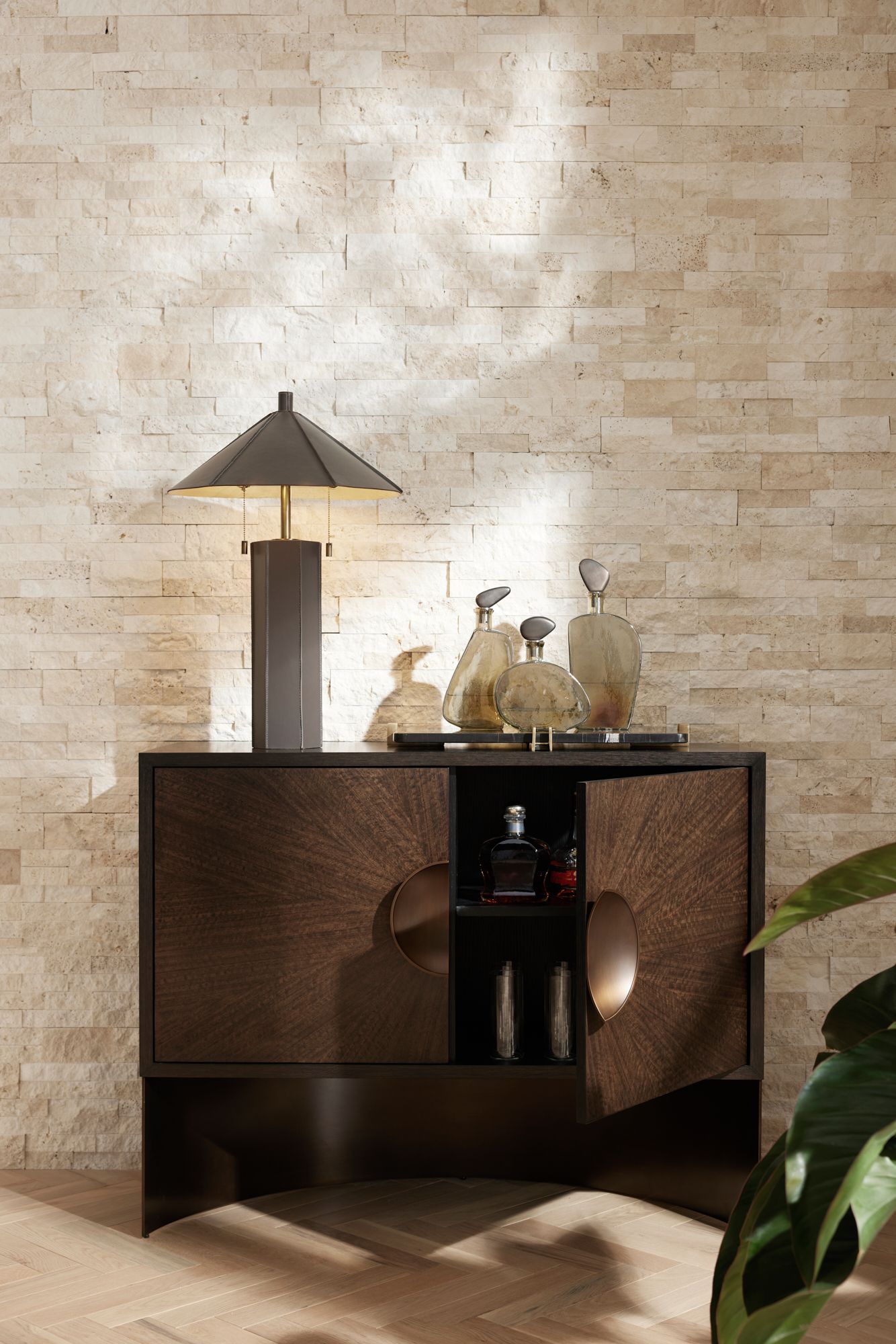 ARI15 Calhoun Decanters, Set of 3 Smoke Luster