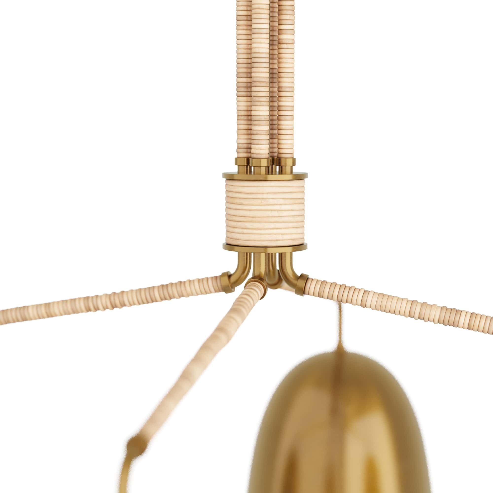 DLI05 Worth Chandelier Vintage Brass