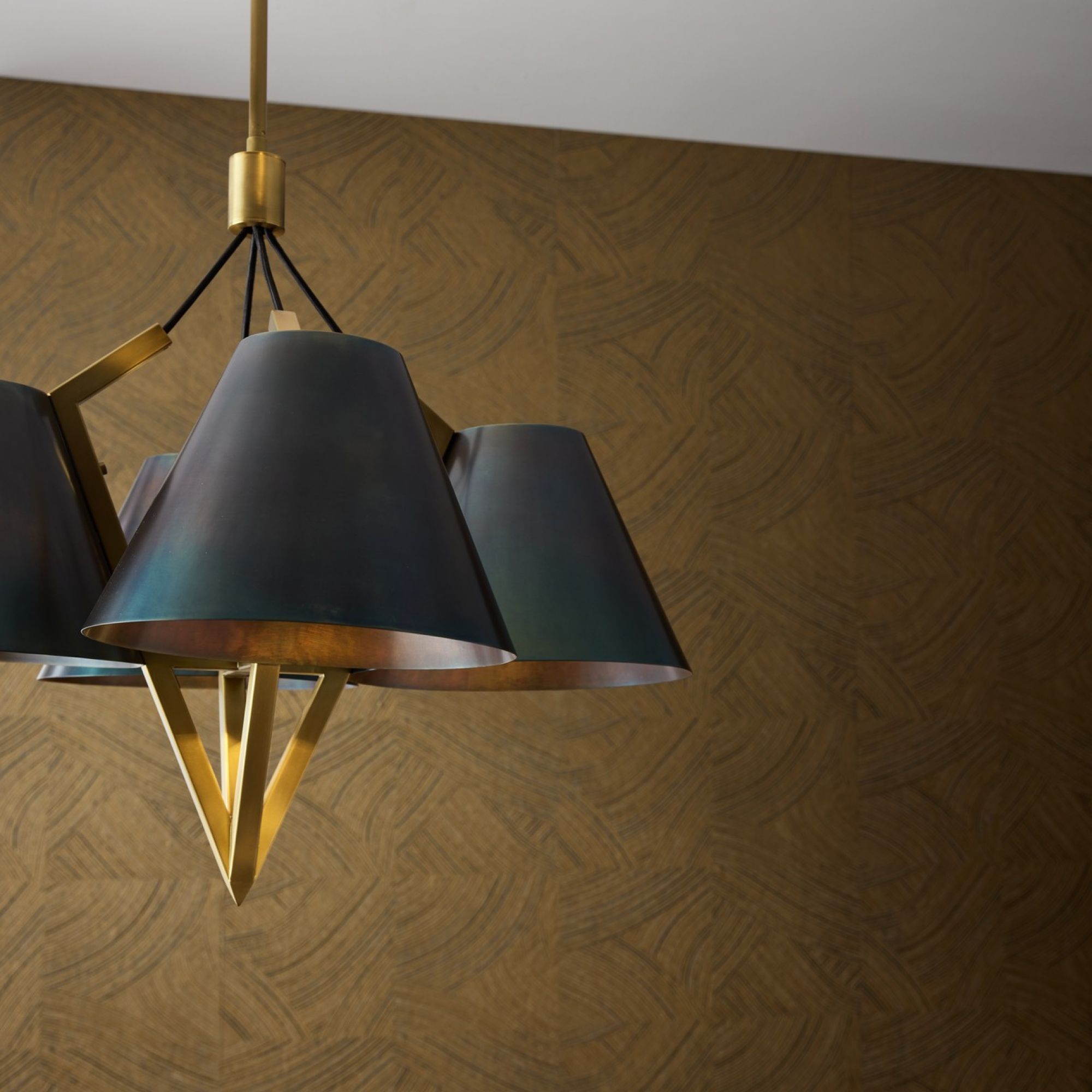 DMC18 Abrams Chandelier Antique Brass