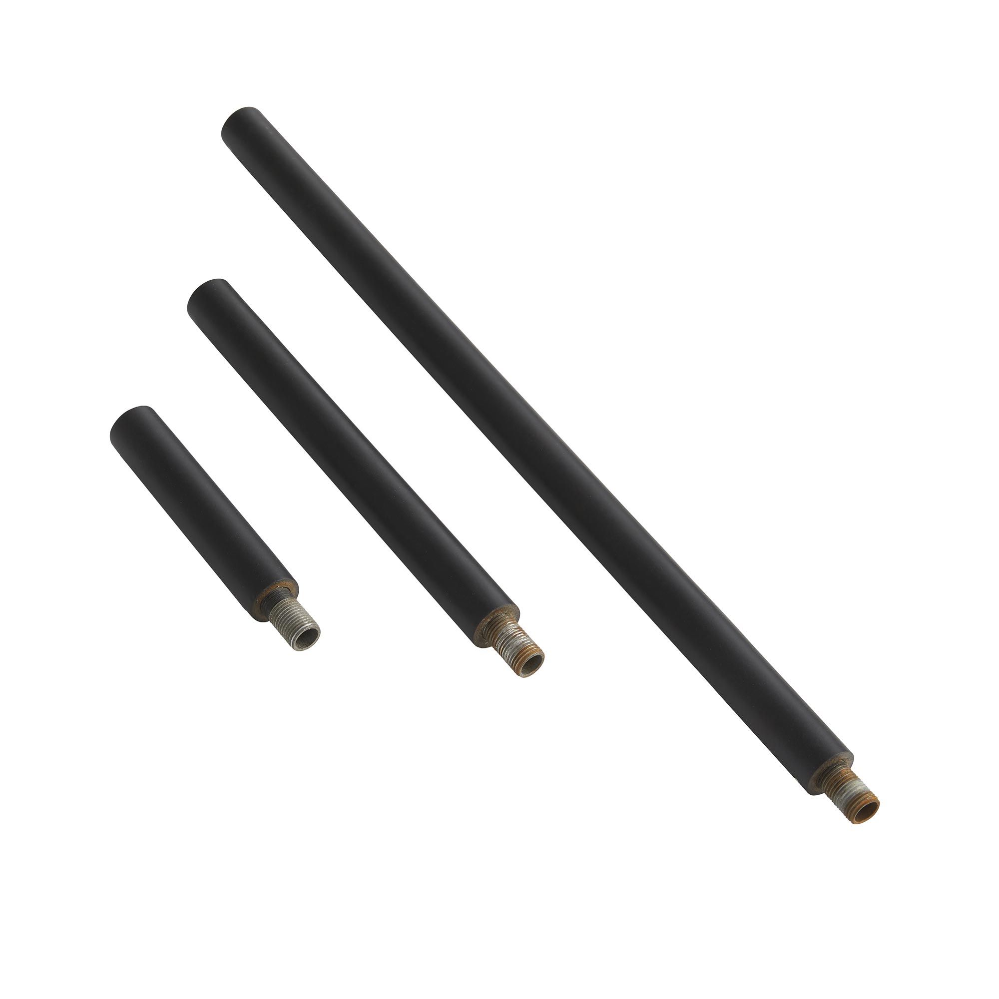 Black Iron Ext Pipe (1) 6\", (1) 12\", and (1) 3\"