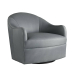 Delfino Swivel Chair Anchor Grey Leather