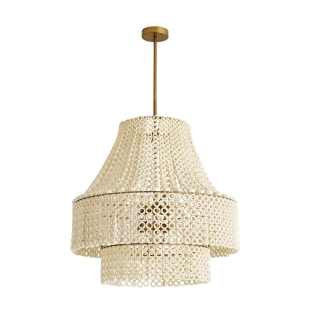 45110 - Hannie Chandelier - White, Wood
