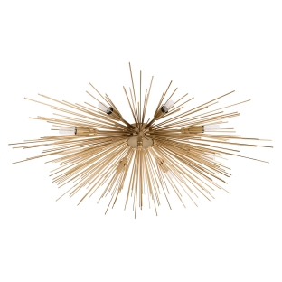 89969 - Roxanne Flush Mount - Antique Brass, Steel