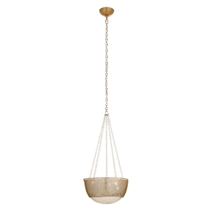 DK42043 - Chainmail Pendant - Antique Brass, Brass