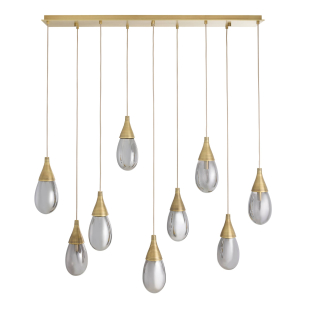 DLC56 - Giselle Linear Multi-Port Chandelier - Smoke Luster