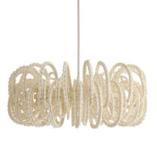 DMS21 - Keely Chandelier - White, Wood
