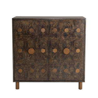 FNS17 - Keanu Cabinet - Truffle Burl, Olive Ash Veneer