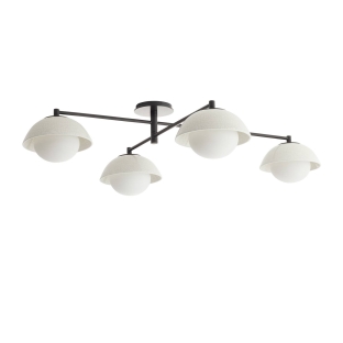 GADFC03 - Glaze Multipoint Flush Mount - Ivory Stained Crackle