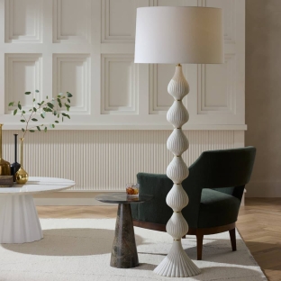 PFC23-860 - Nicole Floor Lamp - Ivory, Ricestone