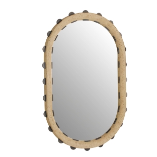 WMC05 - Nicolai Mirror - Faux Travertine, Resin