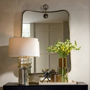 WMI100 - Lennox Mirror - Antique Brass, Iron