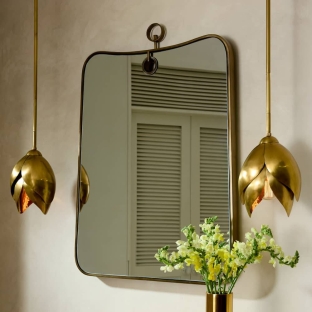 WMI100 - Lennox Mirror - Antique Brass, Iron
