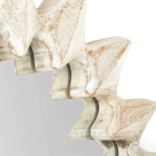 WMI46 - Cicada Mirror - Whitewash, Mango Wood