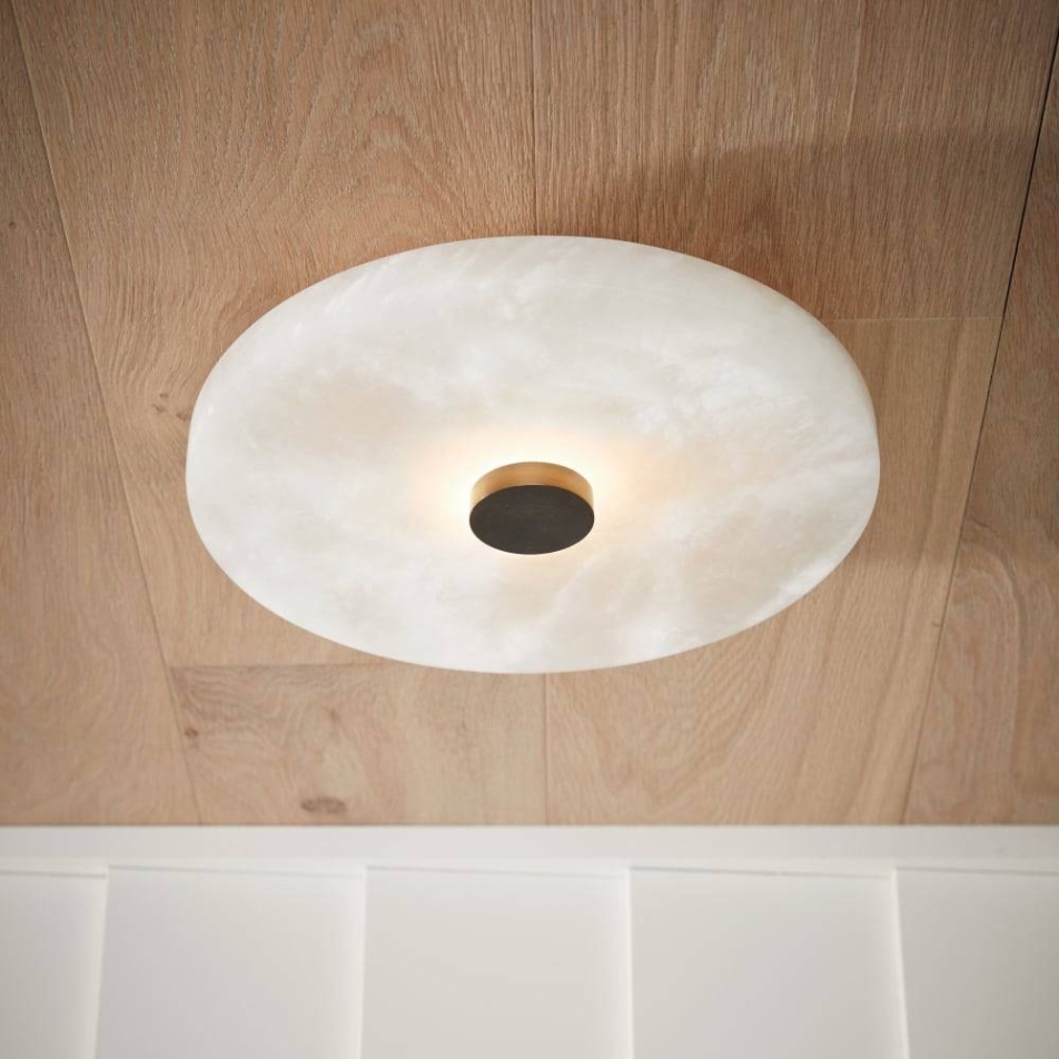 49786 - Moers Flush Mount - White, Alabaster