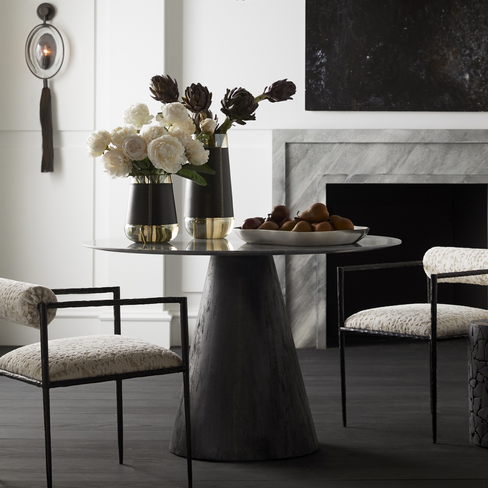 6855 - Theodore Entry Table - Sandlasted Ebony, Wood
