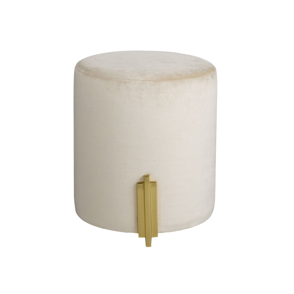 Warby Ottoman Sterling Velvet